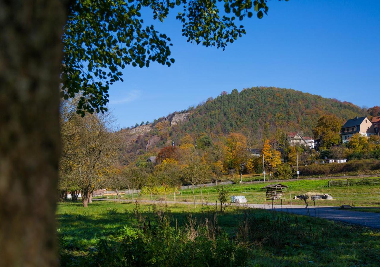 Hotel & Ferienwohnungen Bohlenblick Saalfeld Saale エクステリア 写真