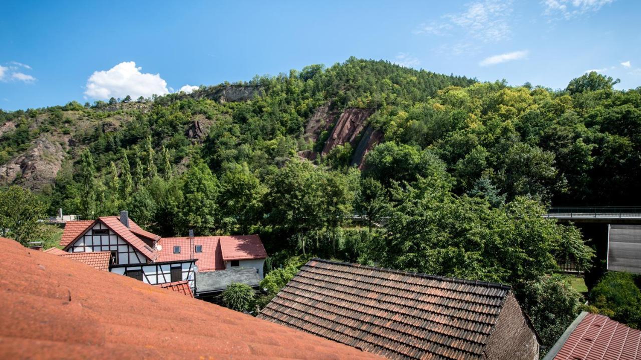 Hotel & Ferienwohnungen Bohlenblick Saalfeld Saale エクステリア 写真